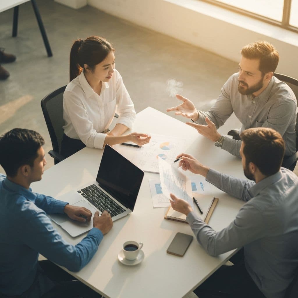 Our team collaborating on business formation